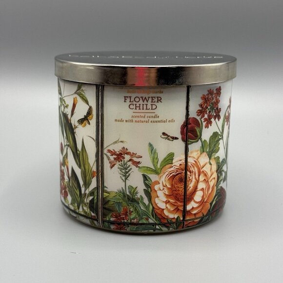 Bath & Body Works 3 Wick Candle Flower Child RETIRED Discontinued NEW - Picture 1 of 4